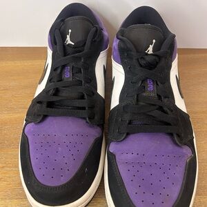 Air Jordan 1 Low Court Purple 553558-125; Size US Men’s 10.5
